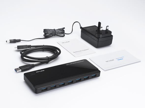 Hub USB TP-Link UH720, USB-A, 7 porturi, Negru [3]