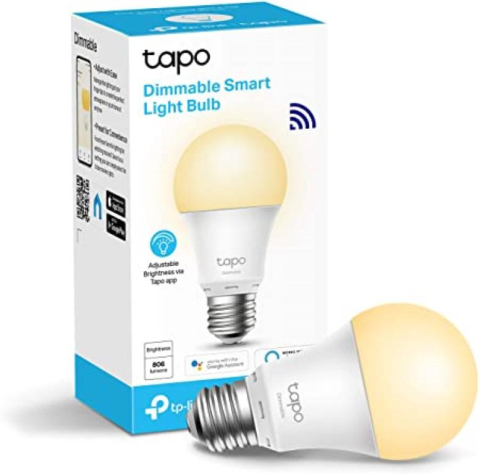 Automatizari casa - TP-Link Tapo L510E Smart bulb White, Yellow Wi-Fi, Dimmable, E27, Wi-Fi Protocol IEEE 802.11b/g/n, Wi-Fi Frequency 2.4 GHz Wi-Fi, 220-240 V, 50/60 Hz, 73 Ma, 806 lumens, 2,700 K, 8.7 W.