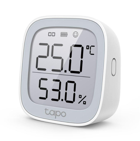 Automatizari casa - TP-LINK TAPO T315, Monitor smart de temperature si umiditate (necesită Hub Tapo), Wireless: 868 / 922 MHz, Acuratete temperature: ±0.3°C, Acuratete umiditate: ±3%RH, Dimensiuni: 62 × 62 × 24.5 mm, Ali