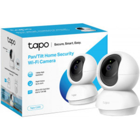 Supraveghere video IP - Camera Supraveghere WIFI Tp-link, wireless Tapo C200, Senzor 1/2.9", 1080p, 15fps, Cerințe sistem: iOS 9+, Android 4.4+, Distanță focală: 4mm, f2.4, 2-way audio, Microfon și difuzor încorporat, 2.4 GH