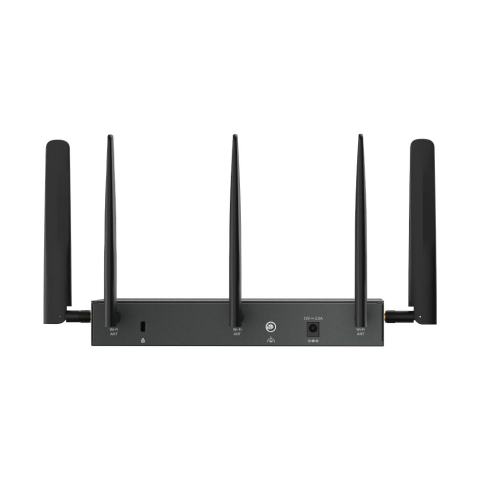 "Omada 4G+ Cat6 AX3000 Gigabit VPN Router PORT: 1× Gigabit SFP WAN/LAN Port, 1× Gigabit RJ45 WAN Port, 4× Gigabit WAN/LAN RJ45 Ports, 1 Nano SIM slot (4G+ Cat6) SPEED: 574Mbps at 2.4 GHz + 2402 Mbps a [3]