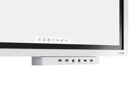 Tray conectivitate pentru display interactiv SAMSUNG Flip 2 55"/65"; HDMI Out, Conectivitate NFC pentru proiectarea telefonului pe display; aduce mufele din spate in fata pentru convenienta. [2]