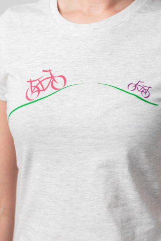 TRICOU CASUAL BICICLETE FAMILIE FEMEI LIGHT GREY-S [4]