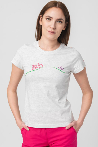 Tricouri - TRICOU CASUAL BICICLETE FAMILIE FEMEILIGHT GREY-L