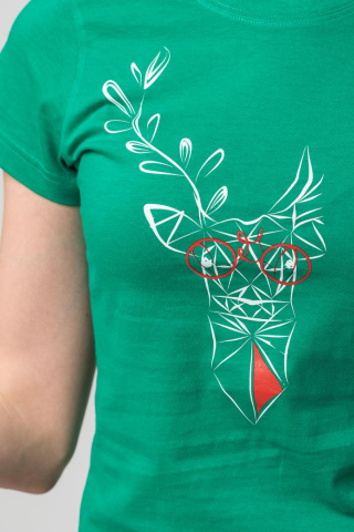 TRICOU CERB FAMILIE FEMEI K GREEN-XS [5]