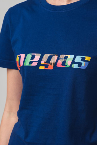 TRICOU LOGO MULTICOLOR FEMEI ROYAL BLUE-M [5]
