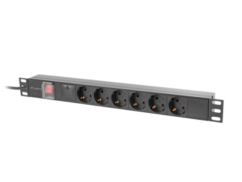 Iluminat & electrice - Unitate distributie alimentare PDU 19", 1U, 10A, 6 prize , negru, C14