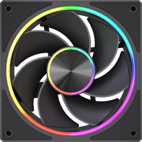 Ventilator Carcasa ALPHAGEAR Radiant Reversed, 12 cm, RGB [1]
