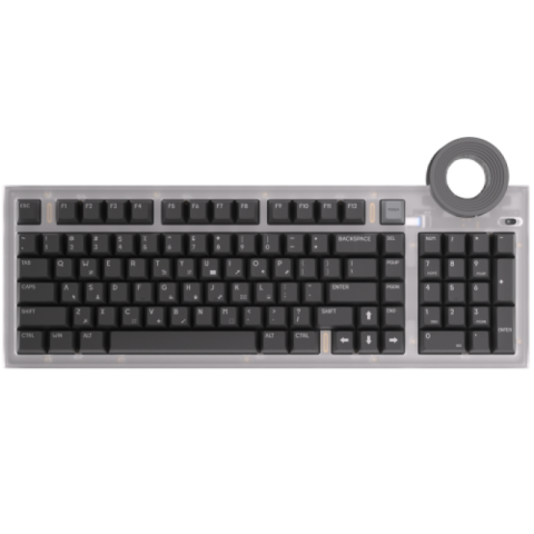 Periferice PC - Tastatura Mecanica Lenovo Yoga Creative Keyboard AngryMiao Edition, RGB, USB, Gri