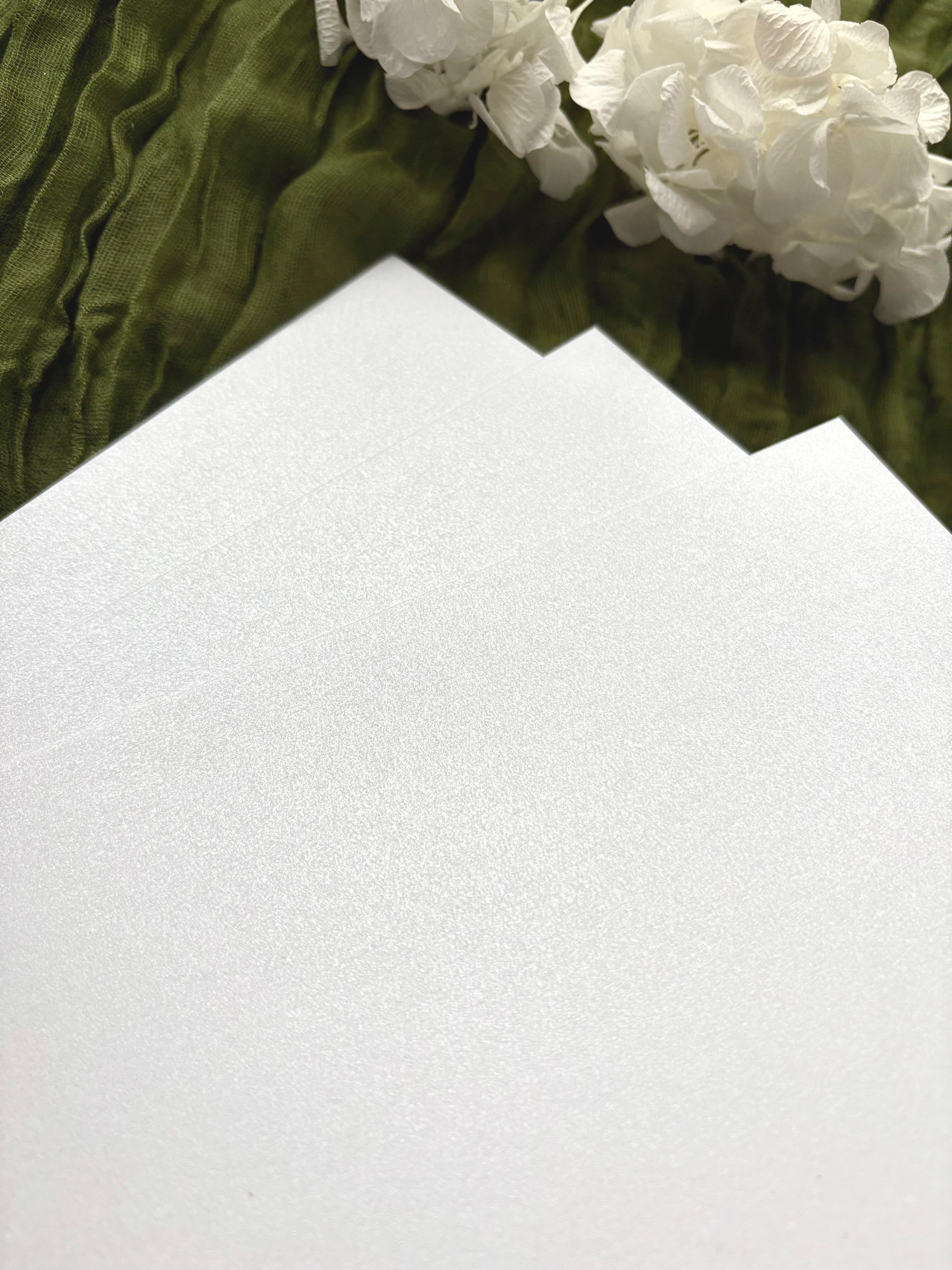 Carton perlat Metalic White - 300 gr [2]