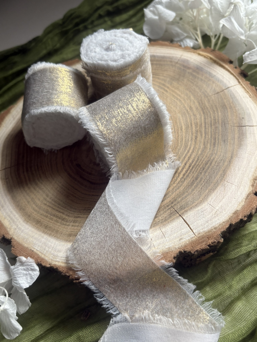 Panglică cu reflexii fine aurie pentru decor elegant | AnArt Boutique [3]