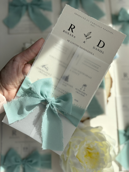 Panglică de mătase Blue Aqua pentru decor elegant | AnArt Boutique [4]