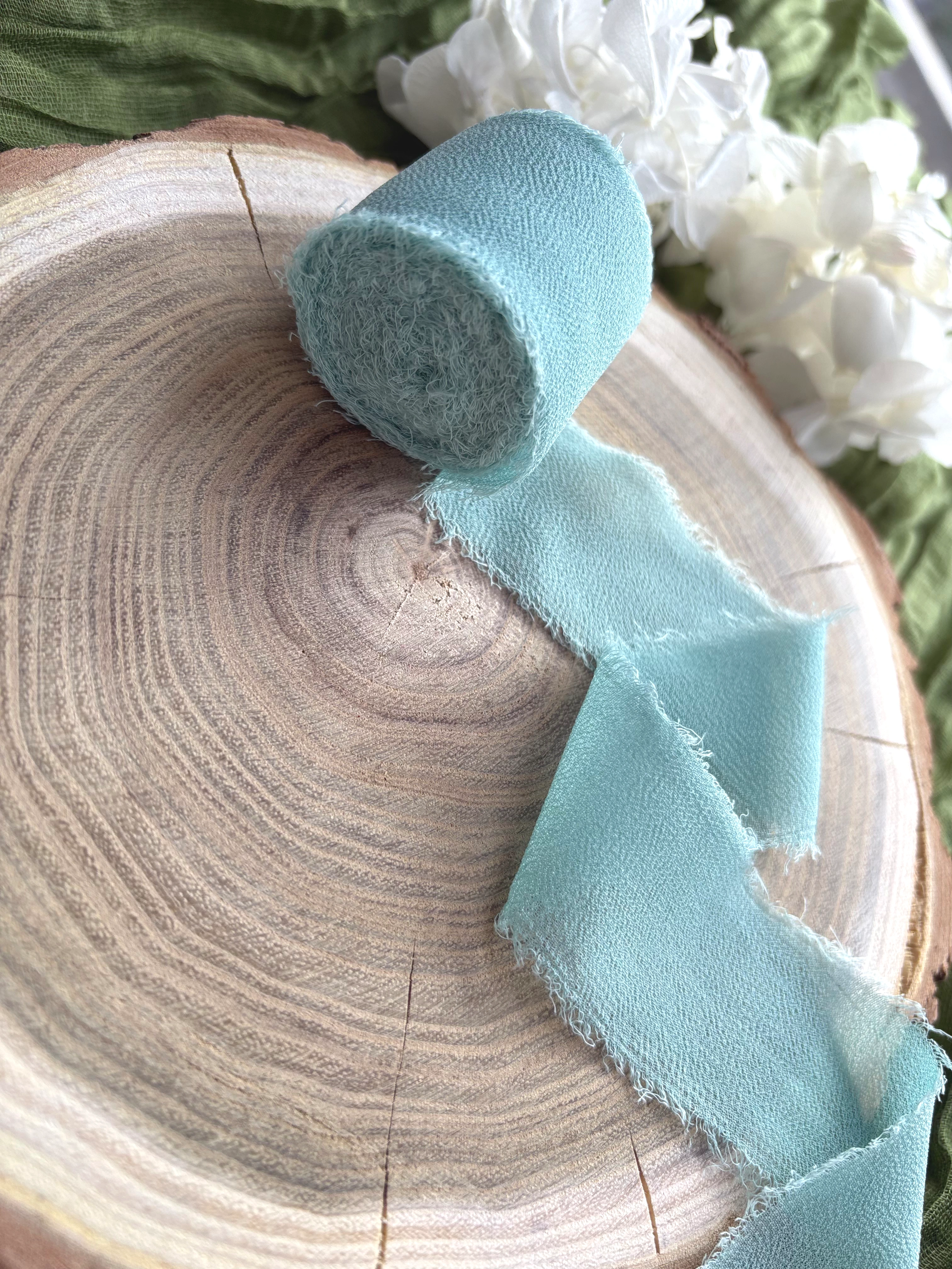 Panglică de mătase Blue Aqua pentru decor elegant | AnArt Boutique [2]