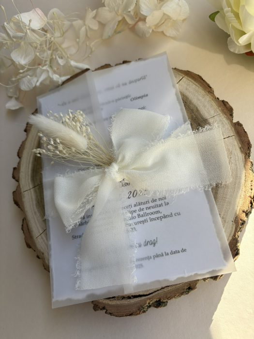 Panglică din mătase ivoire pentru decor și invitatii | AnArt Boutique [6]