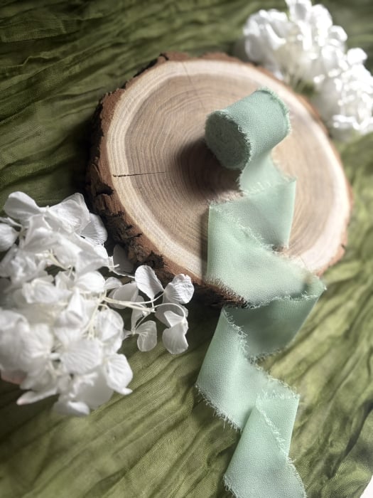 Panglică mătase verde mentă pentru invitatii nunta | AnArt Boutique [4]