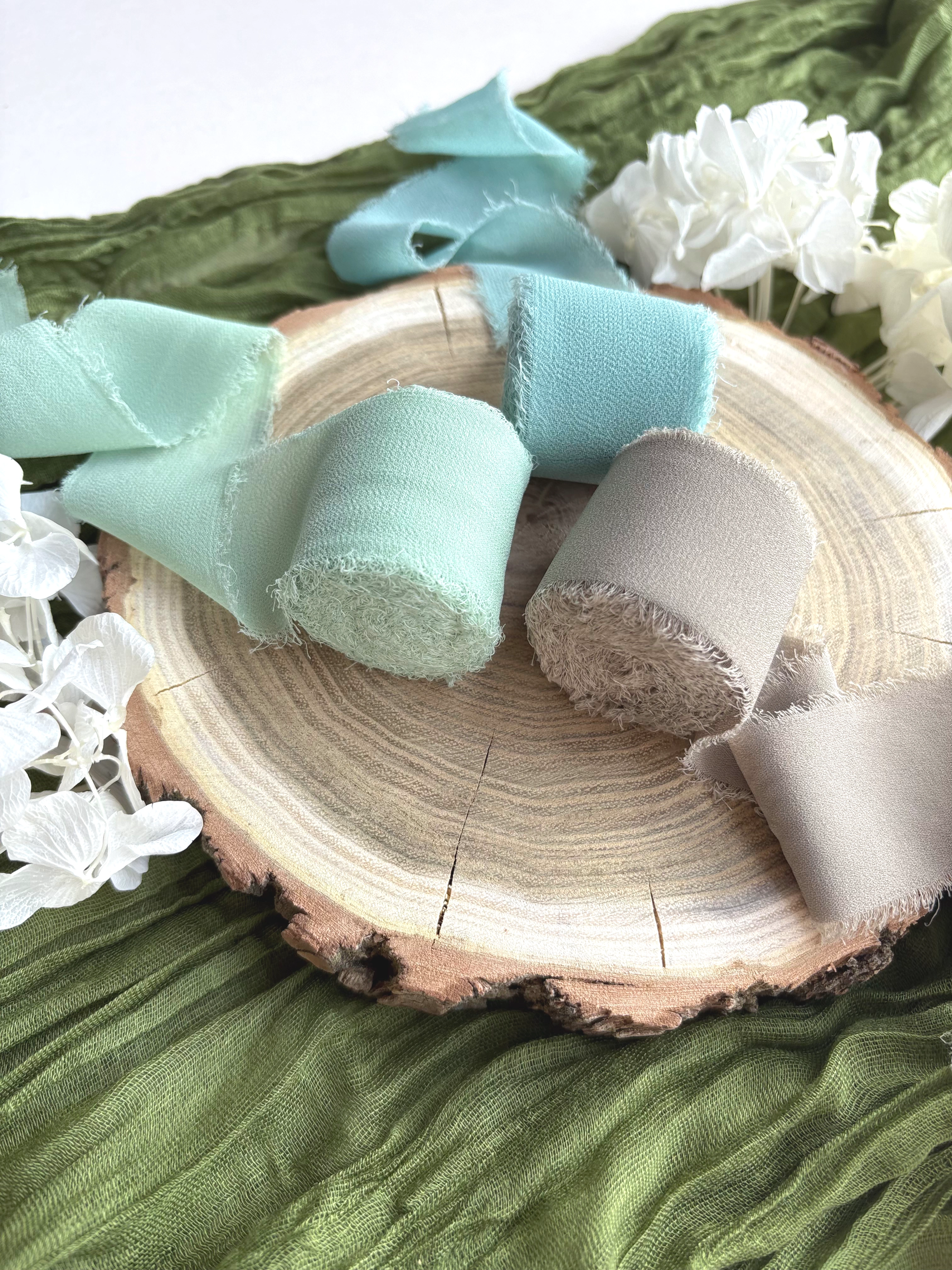 Panglică mătase verde mentă pentru invitatii nunta | AnArt Boutique [2]