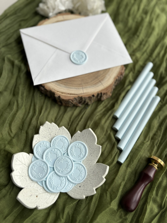 Baton de ceară sigilii Baby Blue | Albastru Pastel pentru evenimente | AnArt Boutique [2]