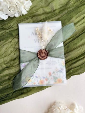 DIY - Invitație de nuntă – Flori de câmp