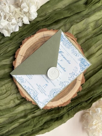DIY - Invitație de nuntă - Grădina cu Hortensii