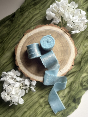 Panglica - Panglică cu reflexii fine bleu pentru decor elegant | AnArt Boutique