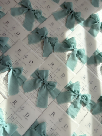 Panglică de mătase Blue Aqua pentru decor elegant | AnArt Boutique [4]
