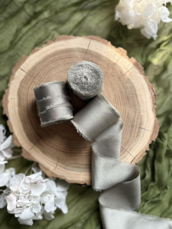 Panglica de matase satinata - Panglica de matase satinata - Verde sage