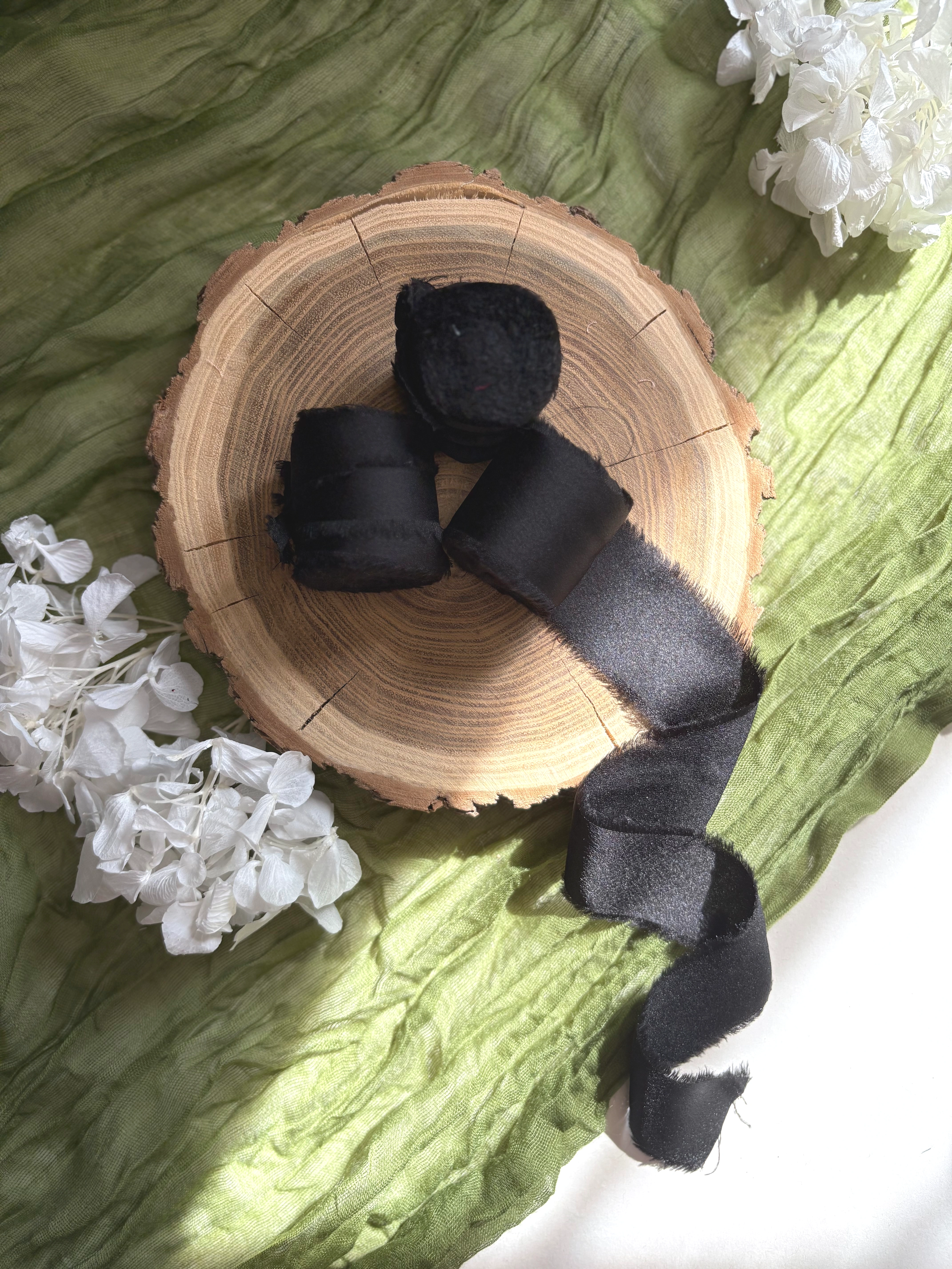 Panglica de matase satinata - Panglica de matase satinata - Negru