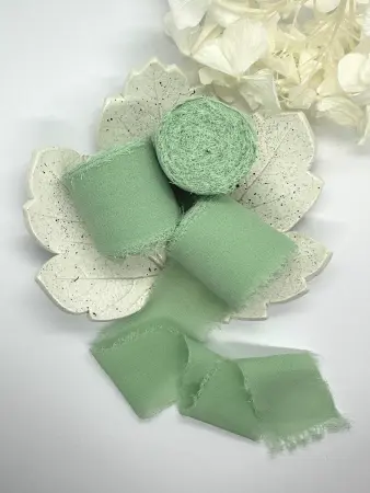 Panglică mătase verde mentă pentru invitatii nunta | AnArt Boutique [2]