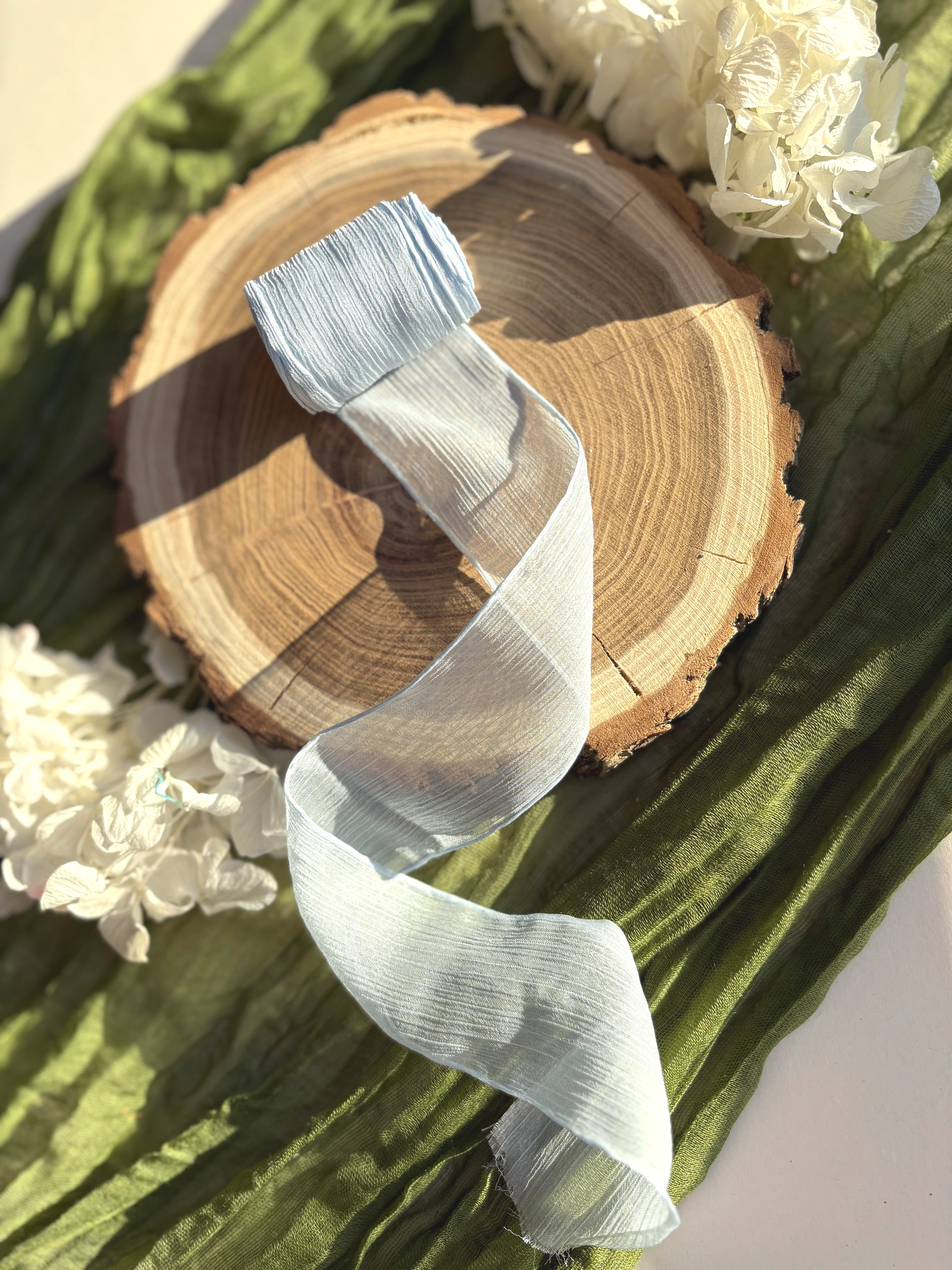 Panglică șifon baby blue pentru decor elegant, AnArt Boutique [1]