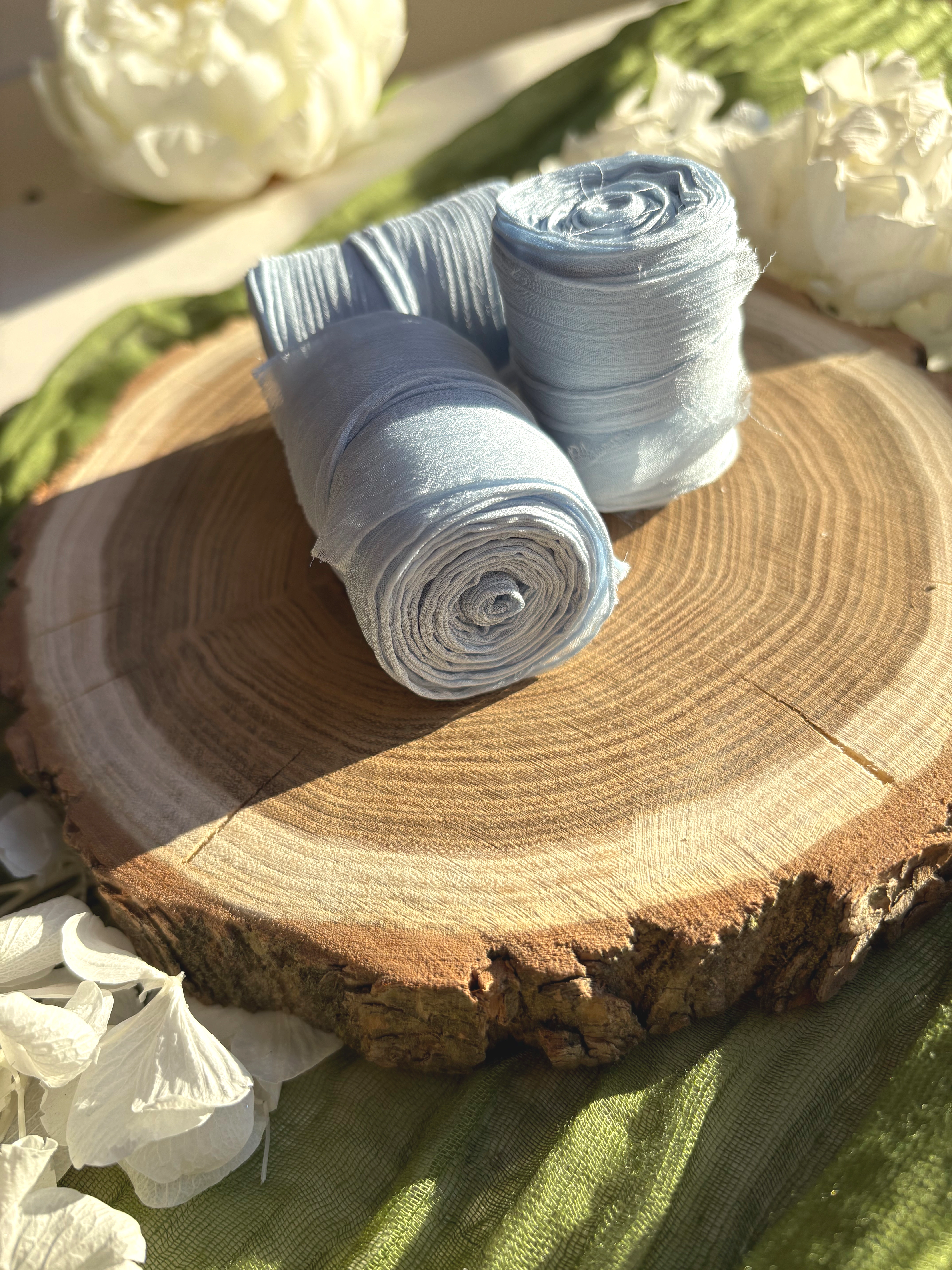 Panglică șifon baby blue pentru decor elegant, AnArt Boutique [2]