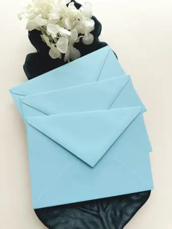 Plic albastru pastel 115 g pentru invitatii | AnArt Boutique [2]