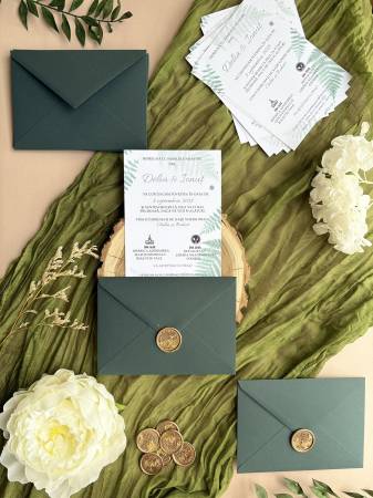 Plic verde închis 120g pentru invitații și ambalaje | AnArt Boutique [5]