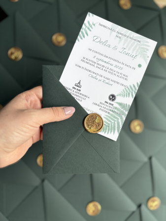 Plic verde închis 120g pentru invitații și ambalaje | AnArt Boutique [6]