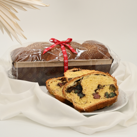 Cozonac cu nucă, cacao, rahat și stafide [2]