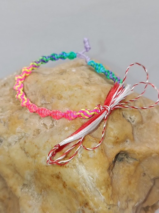 Brățară/Martisor Copii din Șnur Neon Împletit [2]