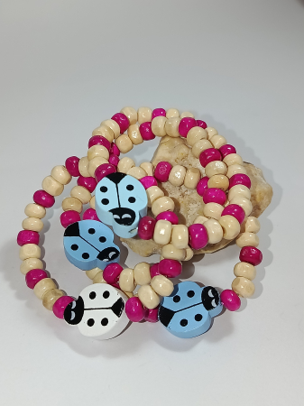 Petală de Roz și Noroc de Gărgăriță – Brățară Mărțișor din Lemn [1]