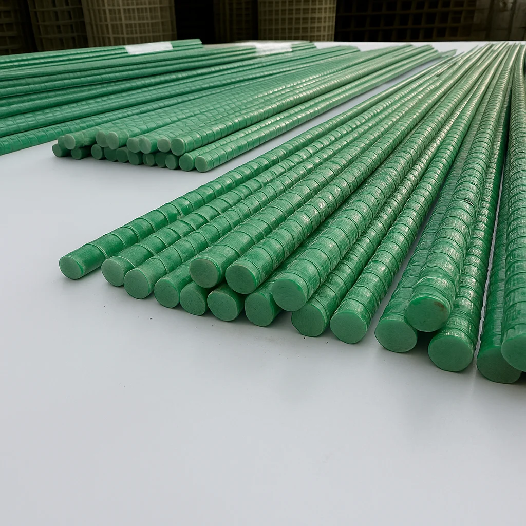 Set 50 araci/suport/tutori pentru rosii, ardei,vita de vie ,din fibra de sticla (bara plina), verde, 1.7m x 10mm - DYPETY [1]