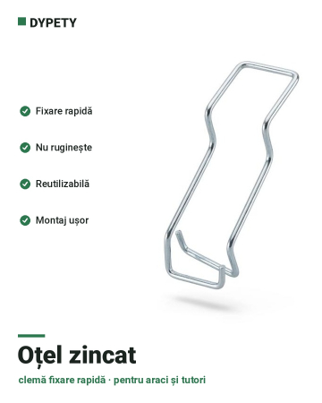 Araci din fibră de sticlă pentru grădinărit - Cleme otel zincat fixare rapida