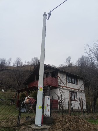 Stalpi electrici din fibră de sticlă pentru  linie electrice de medie si joasă tensiune - STÂLP DIN FIBRĂ DE STICLĂ PENTRU LINII DE DISTRIBUTIE SCO - SE6 (12M)