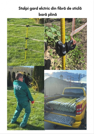 Stalpi de Gard Electric din Fibră de Sticlă - Stalp Gard Electric Fibra de Sticla Φ12 - 1.4m lungime