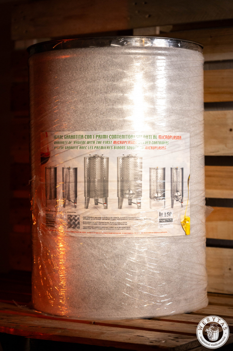 Vas inox cu capac plutitor și picior mobil, cu supapă de fermentare, 400 ltr [1]