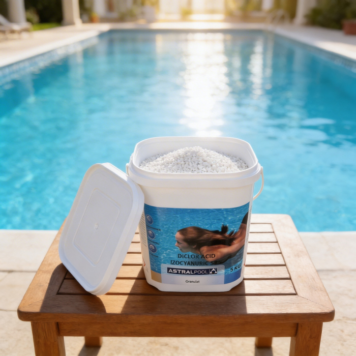 Clor șoc granulat AstralPool 55% clor liber - Dezinfecție rapidă piscină - Găleată 5 kg [3]