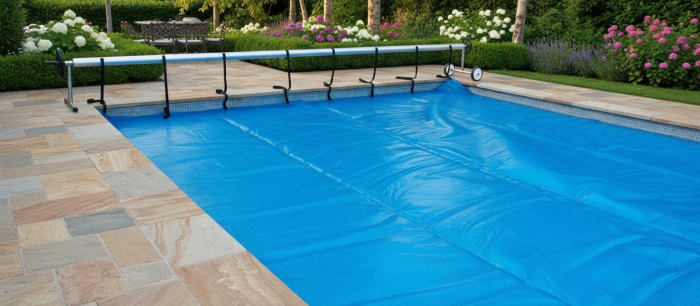 Derulator telescopic AstralPool prelată de vară - tambur aluminiu Ø 80 mm mobil cu roți - piscine 4.0-5.5 m [3]