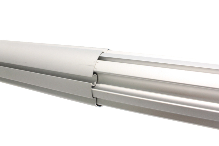 Derulator telescopic prelată de vară - tub aluminiu Ø 102 mm reglabil 4,9-6,45 m - suporturi inox cu roți - piscine [4]