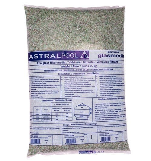 Sticlă Filtrantă Activă AstralPool Grade 2 Medium 1,0-3,0mm - Mediu Filtrant Ecologic din Sticlă Reciclată pentru Piscine - 25kg [2]