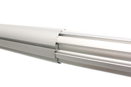 Derulator telescopic prelată de vară - tub aluminiu Ø 102 mm reglabil 4,9-6,45 m - suporturi inox cu roți - piscine [3]