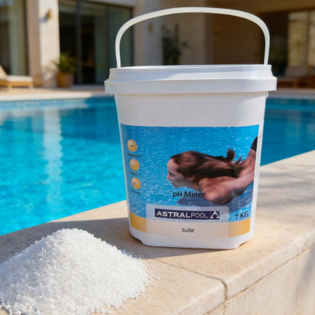 Tratarea apei din piscina - pH minus Granulat AstralPool 7 kg – Reducere pH Piscină – Găleată 7 kg