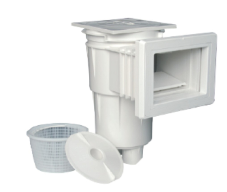 Skimmere - Skimmer AstralPool Beton 17.5 Litri - Deschidere Frontală Îngustă - Lungime Încastrare Scurtă - Inel Extensie