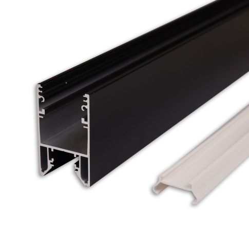 Profil LED HALON Aluminiu Negru RAL 9005, 200cm, cu sistem de răcire clickbar [4]