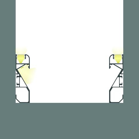 Profil plintă LED HIDE BOTTOM alb RAL9003, 200 cm [4]